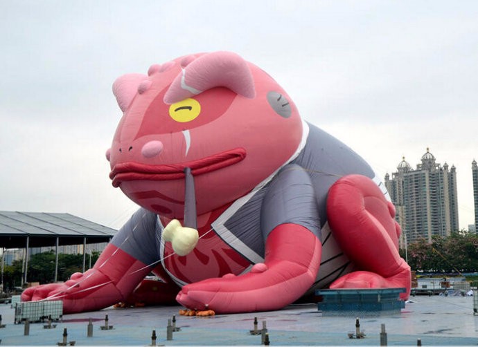 广场卡通气模